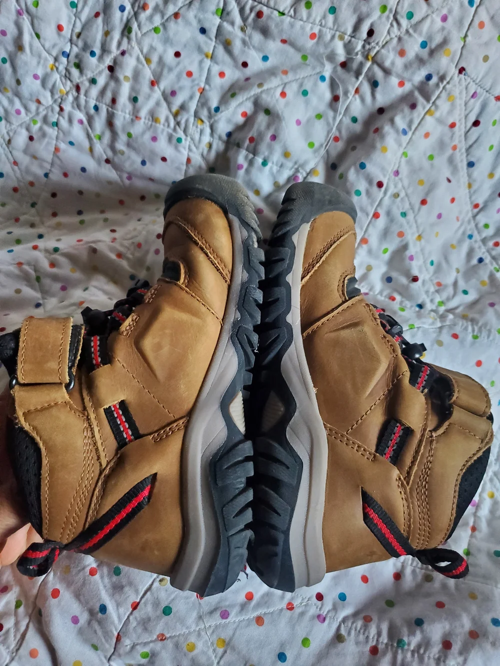 KEEN Kids' Brown Waterproof Hiker Boots Size 11.